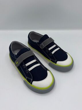 See Kai Run Alex Navy Canvas Sneakers Toddler Boys Size 7
